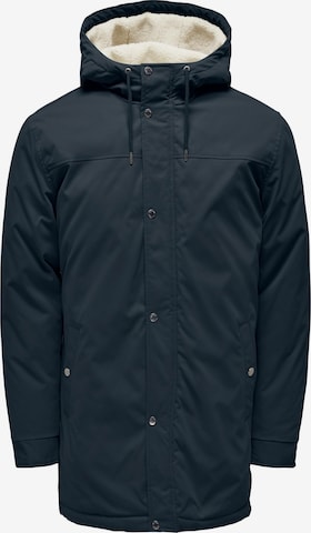 Parka mi-saison 'Alexander' Only & Sons en bleu : devant