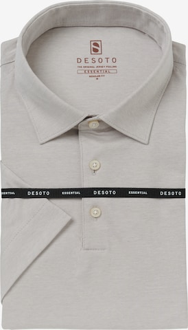 DESOTO Poloshirt, atumngsaktiv und bügelfrei in Grau: Vorderseite