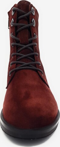 Hartjes Lace-Up Ankle Boots in Red