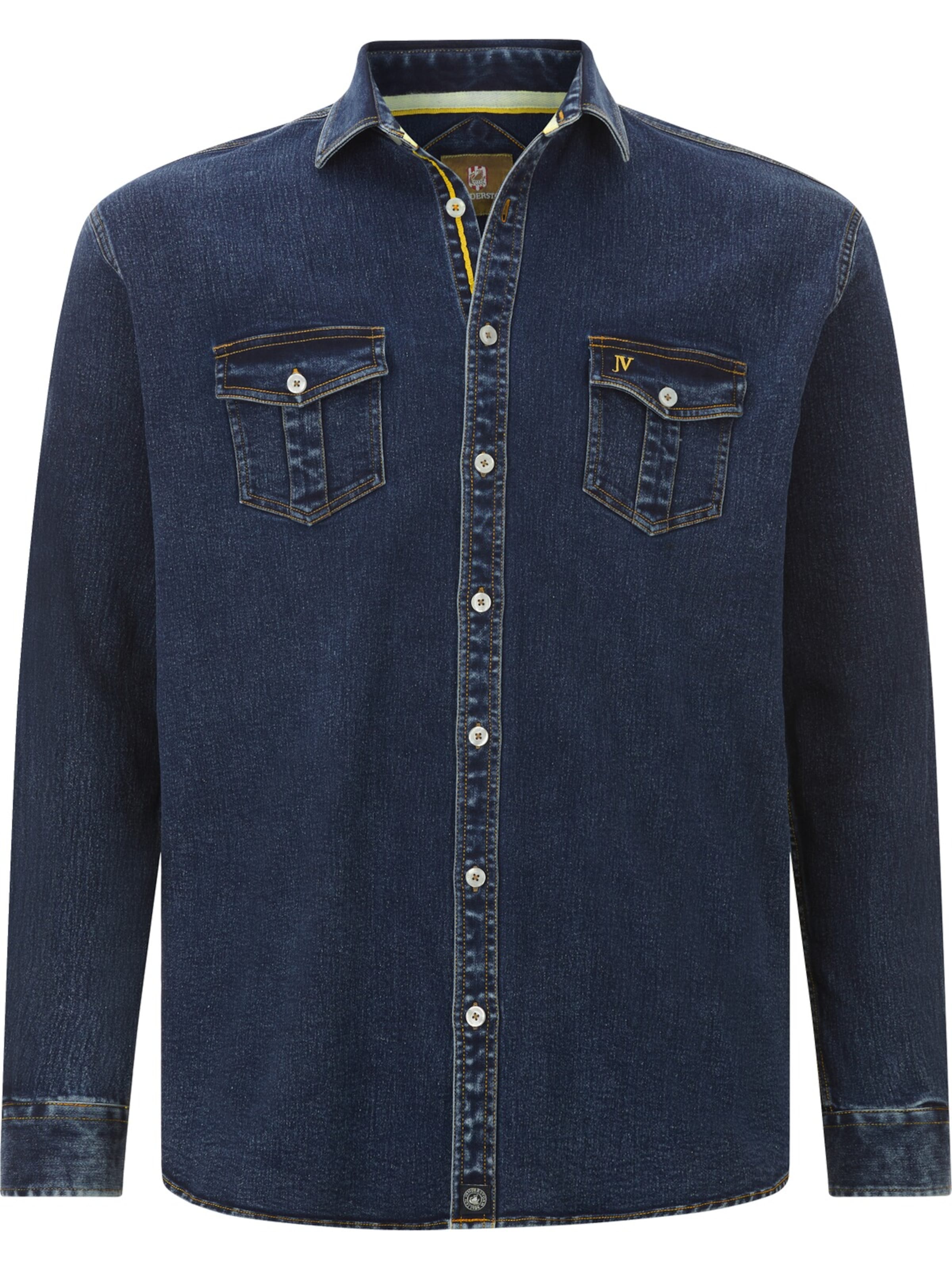 Jan Vanderstorm Comfort fit Button Up Shirt 'Olavik' in Blue: front