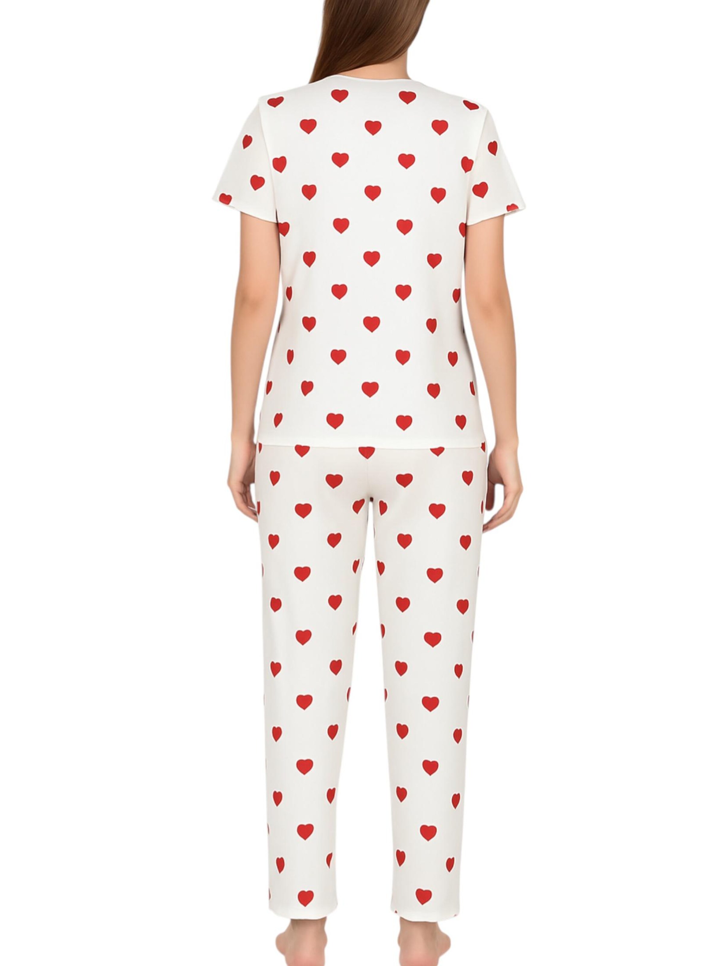 Pigiama 'HEARTSTRIPE' di fashionshowcase in bianco