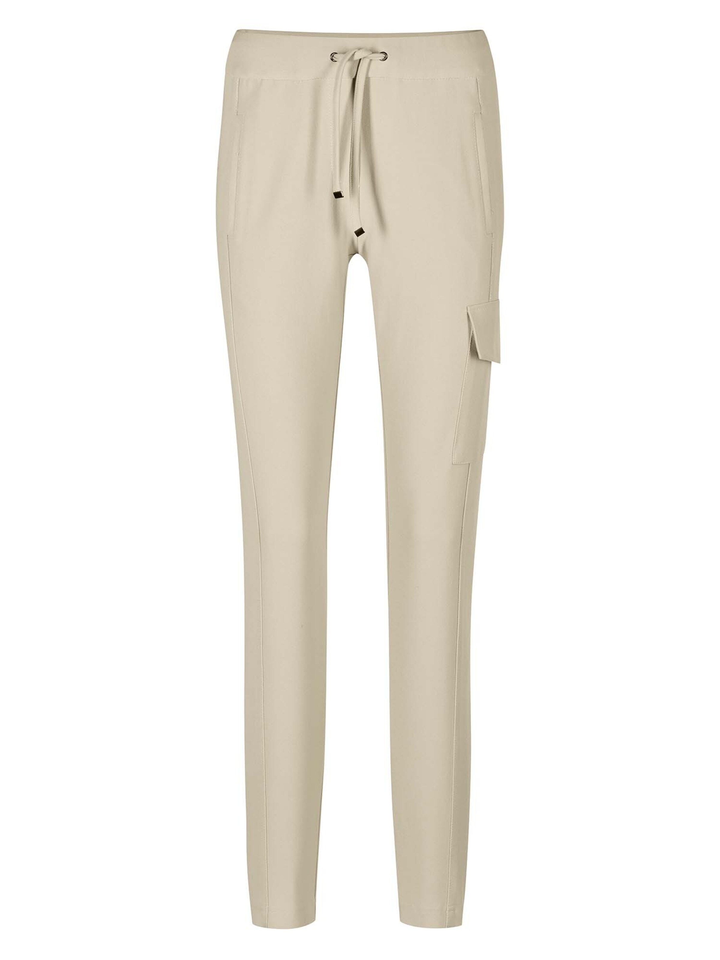 MADELEINE Slimfit Cargobroek in Wit: voorkant