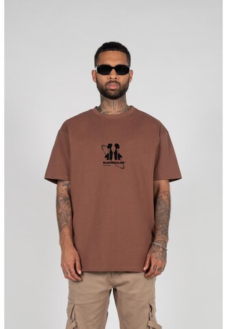 MJ Gonzales Shirt 'Circle x Heavy' in Brown