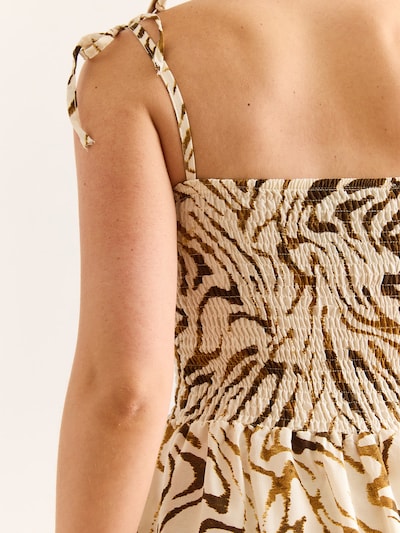 olalook Φόρεμα σε εκρού / καφέ / κονιάκ, Άποψη προϊόντος