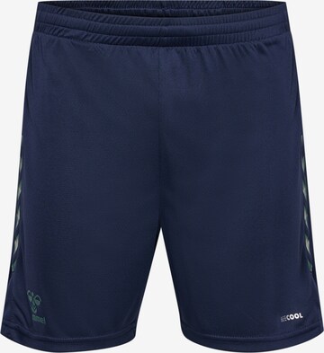 Hummel Workout Pants 'Staltic Poly' in Blue: front