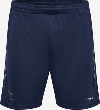 Hummel Pantalon de sport 'Staltic Poly' en marine / vert foncé / blanc, Vue avec produit