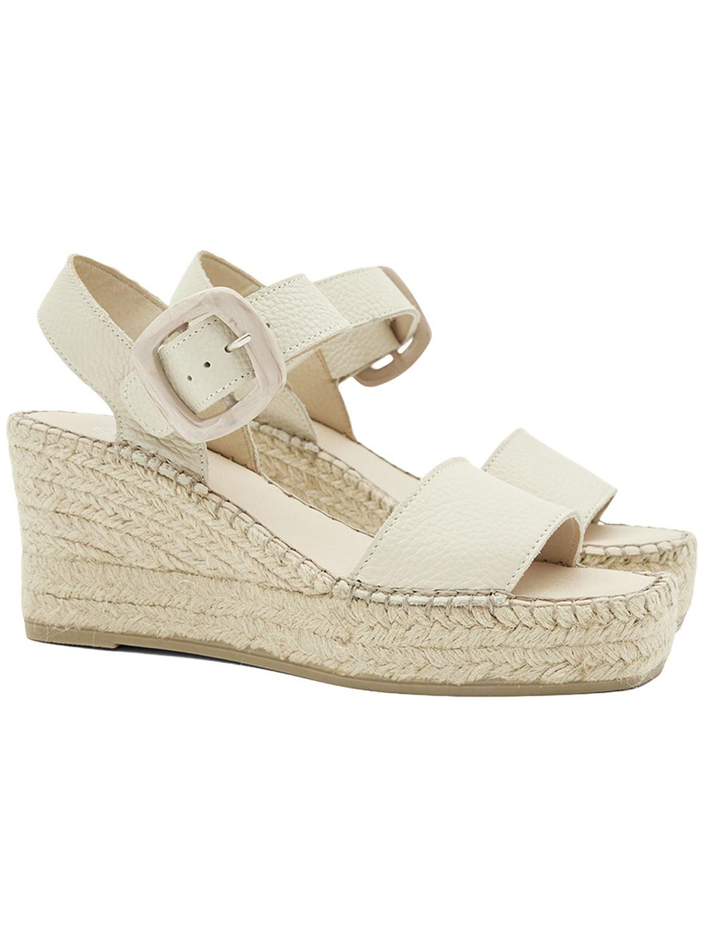 Desa Sandal 'Keilsandalen' in White: front