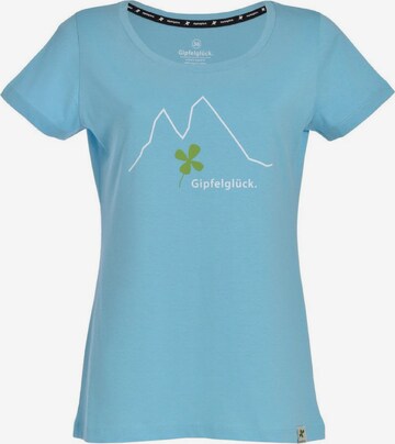 Gipfelglück T-Shirt 'Irene' in Blau: predná strana
