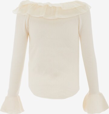 Pull-over nascita en blanc