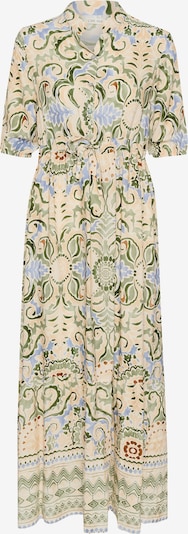 Cream Blusenkleid 'Alora' in himmelblau / braun / pastellgelb / khaki, Produktansicht