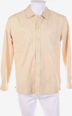 MANGO MAN Button Up Shirt in S in Beige: front