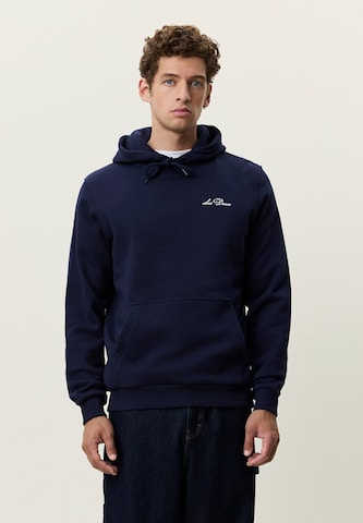 Les Deux Sweatshirt 'Signature' i blå: forside