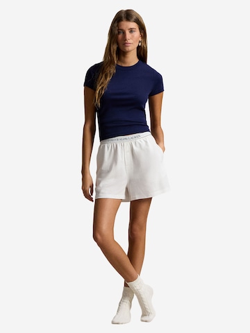 Polo Ralph Lauren Korte pyjama ' Knit Oxford ' in Wit