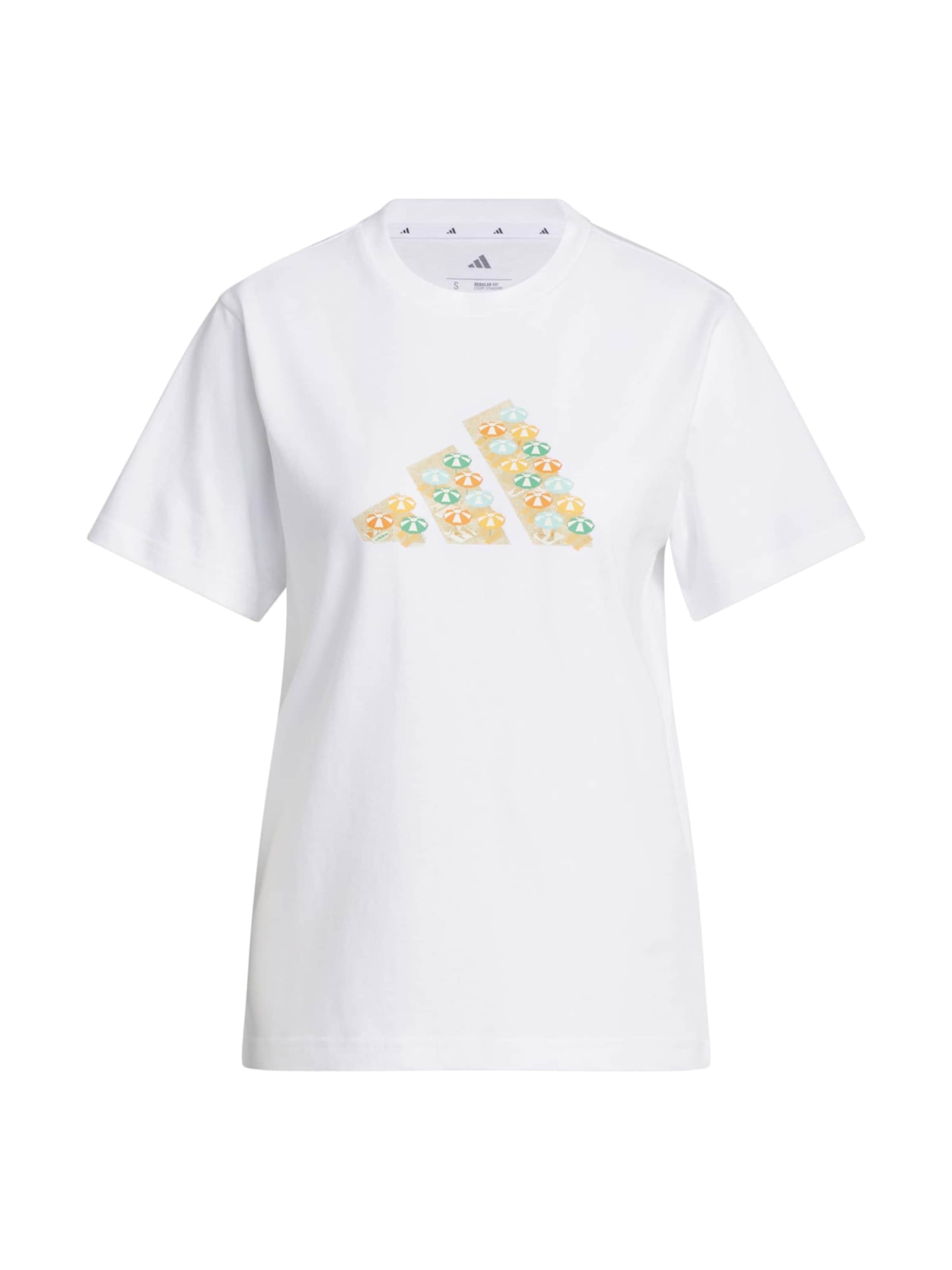 ADIDAS SPORTSWEAR T-shirt fonctionnel 'DESTIADI' en beige / jaune citron / menthe / blanc, Vue avec produit
