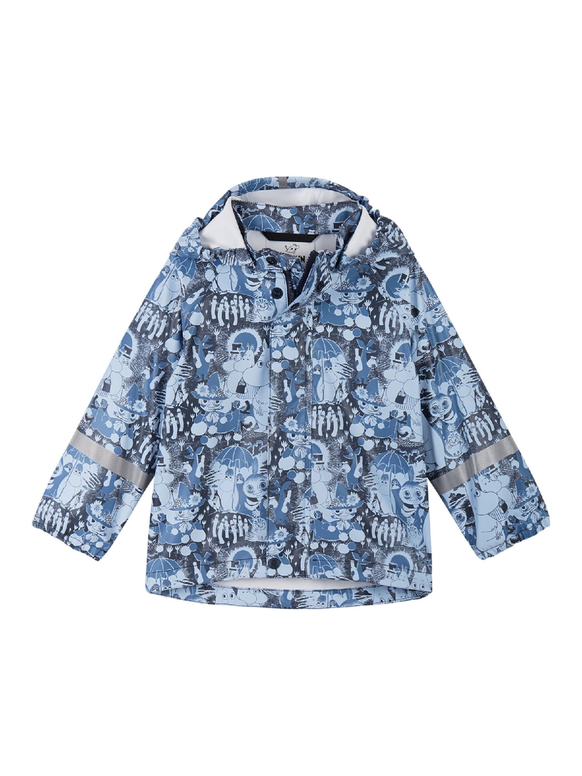 Reima Outdoorjas ' Moomin Vesi ' in Blauw: voorkant