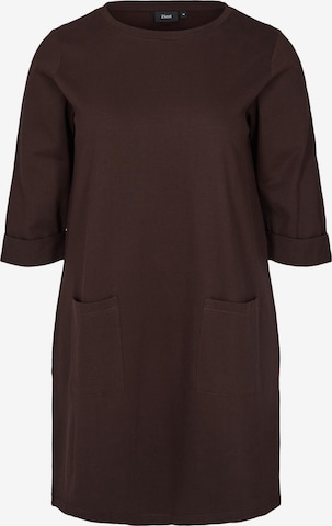 Zizzi Dress 'Vally' in Brown: front