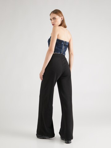 Calvin Klein JeansWide Leg/ Široke nogavice Hlače - crna boja