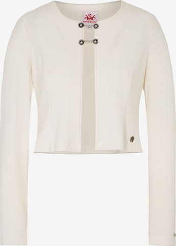 SPIETH & WENSKY Knit cardigan 'Emana' in White: front