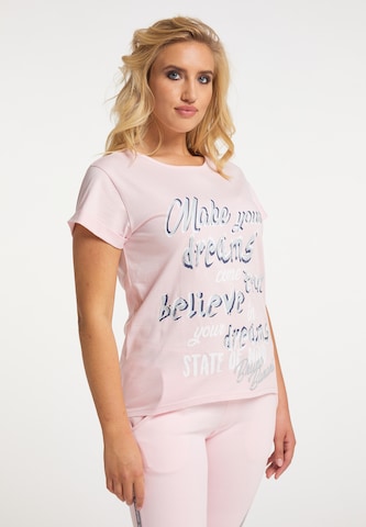 BRUNO BANANI T-Shirt 'Hughes' in Pink: predná strana