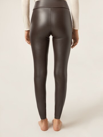 CALZEDONIA Skinny Leggings in Brown