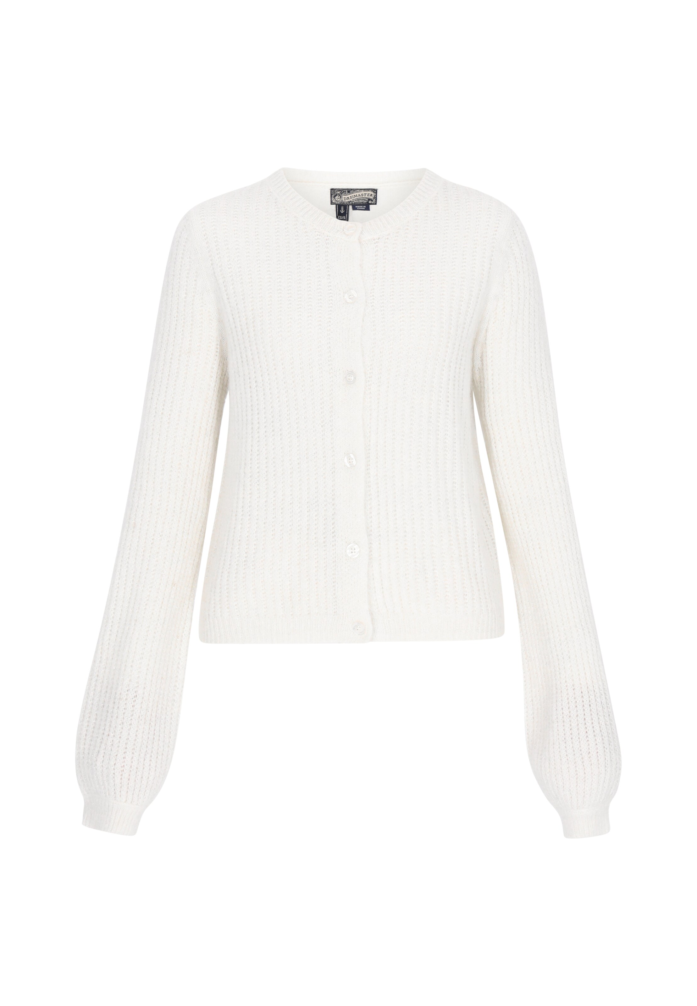 Cardigan DreiMaster Vintage en blanc : devant