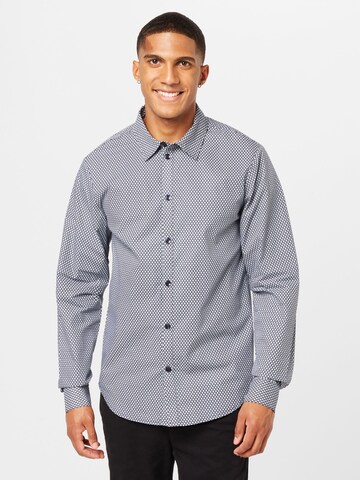 ABOUT YOU Regular fit Button Up Shirt 'Fritz' in Blue: front