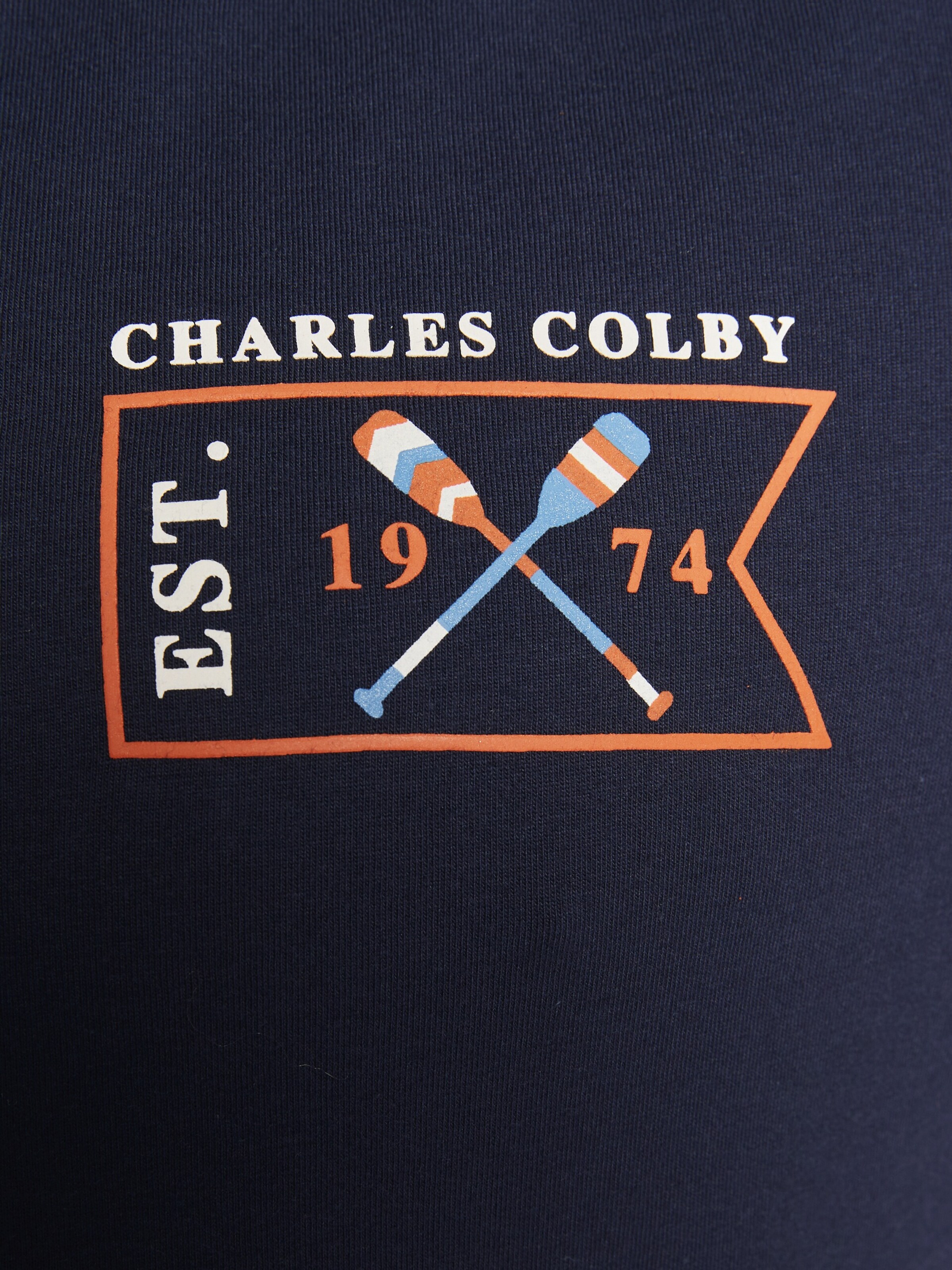 Charles Colby T-Shirt 'Earl Maxen' in Blau