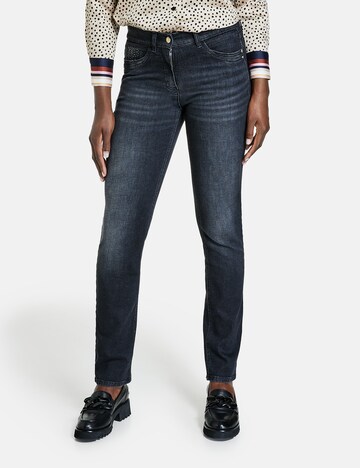 GERRY WEBER Slimfit Jeans in Zwart: voorkant