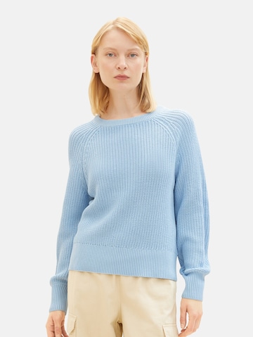 TOM TAILOR DENIM Sweater in Blue: front