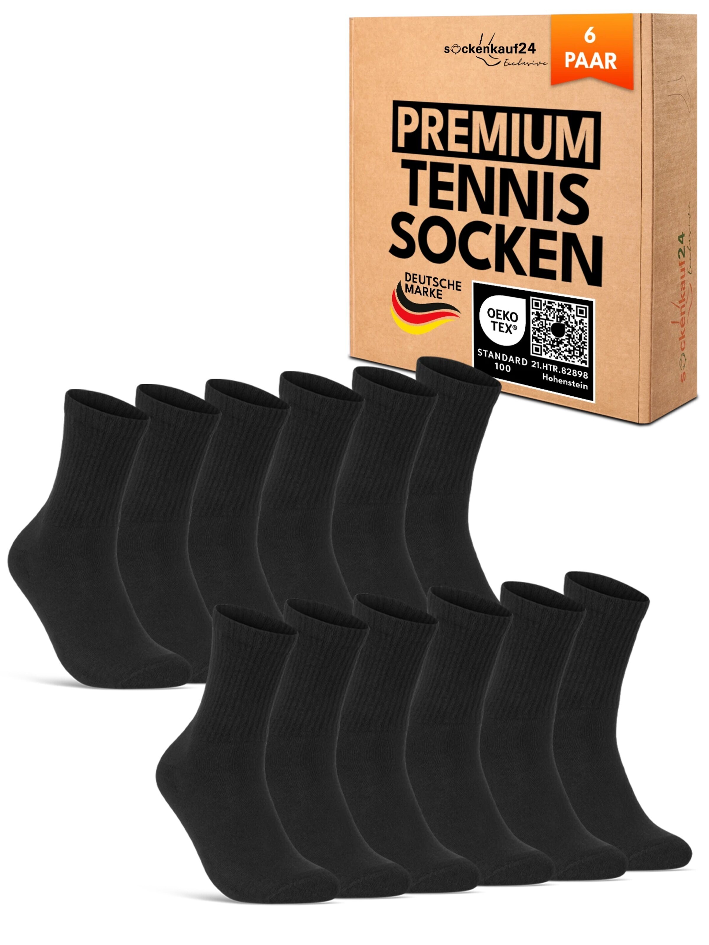 sockenkauf24 Athletic Socks in Black: front