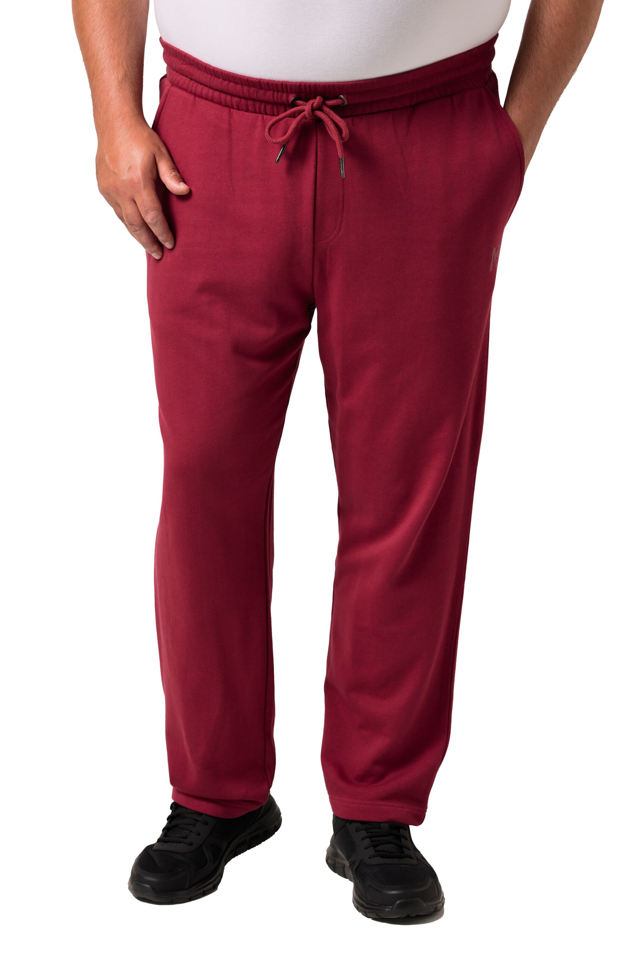 Men Plus Tapered Pants in Red: front