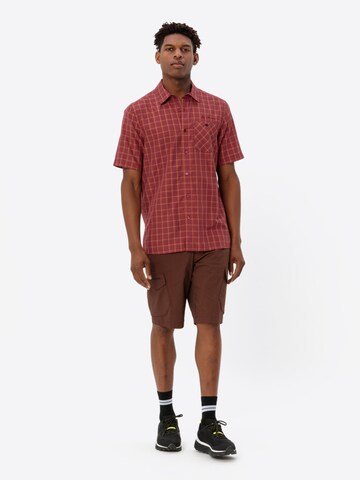 VAUDE Regular fit Athletic button up shirt 'Albsteig III' in Red