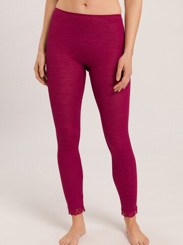 Hanro Regular Leggings ' Woolen Lace ' in Red: front