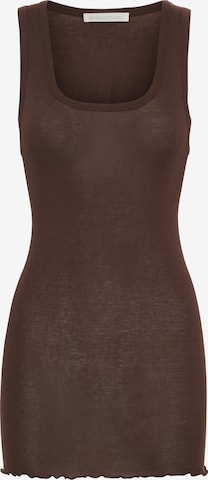Seamless Basic Top 'Bella' in Bruin: voorkant