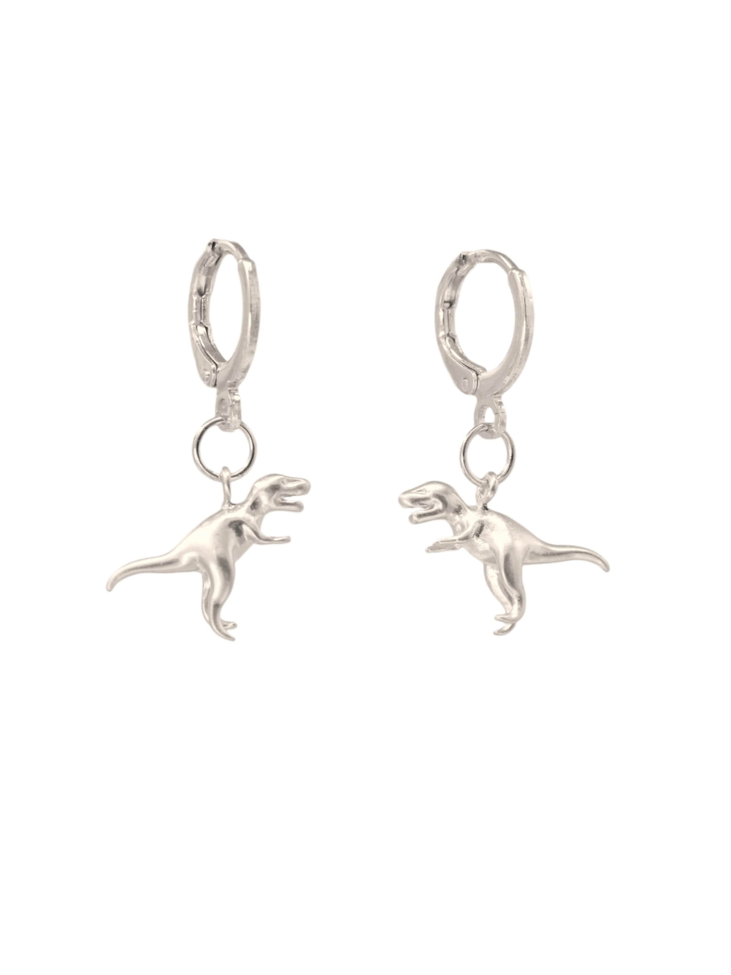 Fräulein Wunder Øreringe 'T-Rex' i sølv: forside