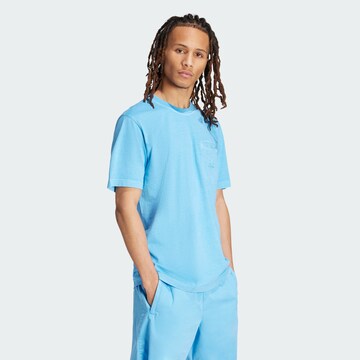 ADIDAS ORIGINALS - Camisa 'Trefoil Essentials' em azul: frente