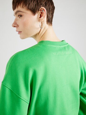Sweat-shirt 'Yrsa' SELECTED FEMME en vert