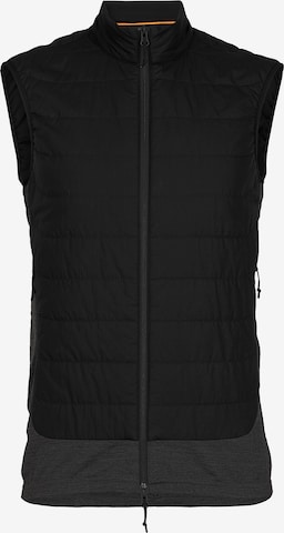 ICEBREAKER Sportbodywarmer 'Loft' in Zwart: voorkant