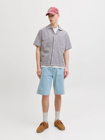 JACK & JONES Comfort fit Button Up Shirt in Blue