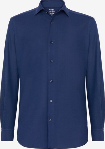 Coupe regular Chemise Boggi Milano en bleu : devant