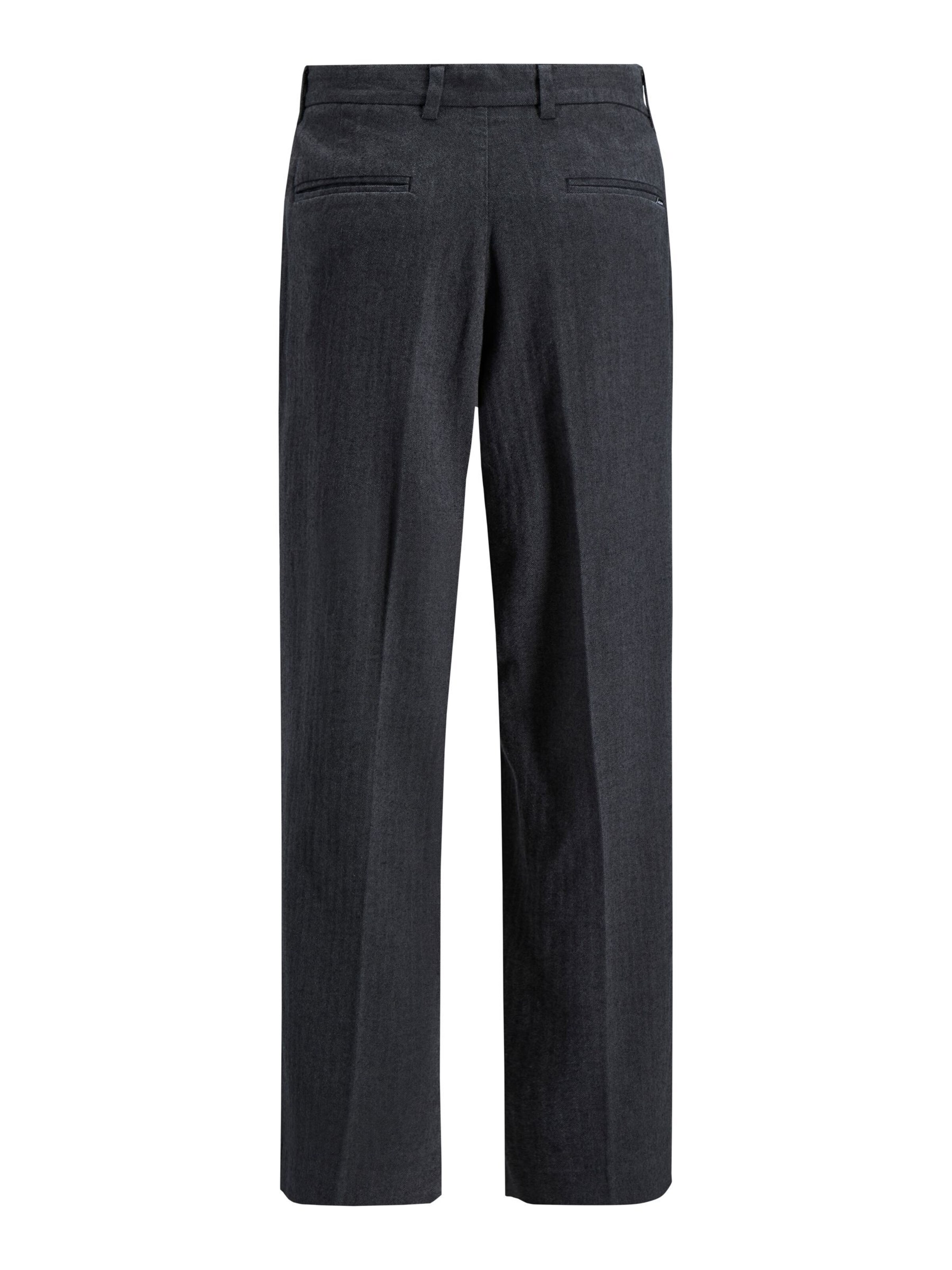 JACK & JONES Wide leg Trousers with creases in Grey
