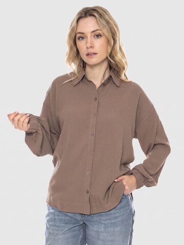 Chemisier 'Mias Pine Bark' minimum en marron