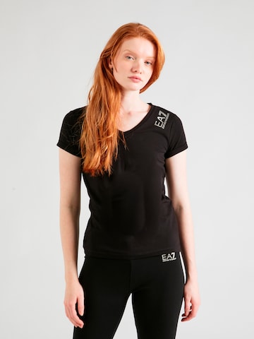 EA7 Emporio Armani T-Shirt in Schwarz: Vorderseite