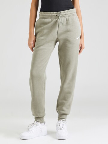 Effilé Pantalon de sport 'Phoenix Fleece' Nike Sportswear en vert : devant