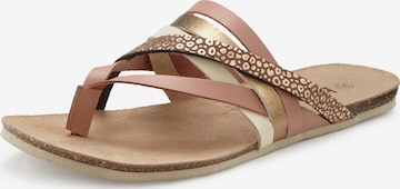 BEACH TIME Varvastossut värissä beige: etupuoli