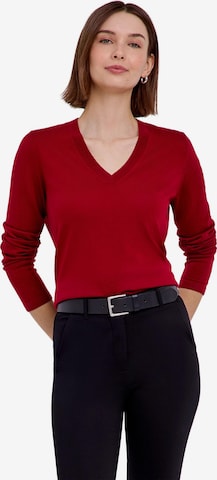 FALKE Pullover 'Pure Merino Wool' in Rot: Vorderseite