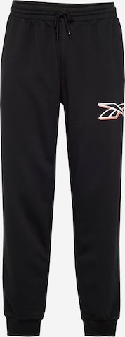 Reebok - Tapered Pantalón deportivo en negro: frente