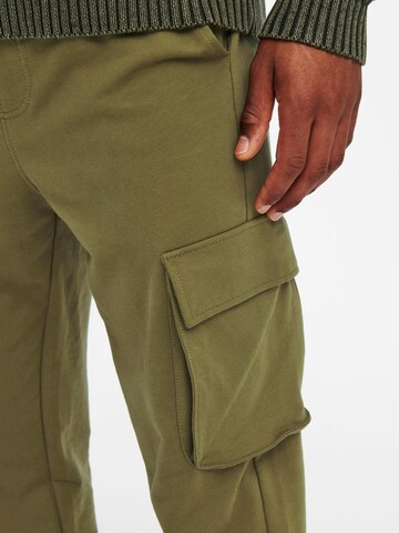 Only & Sons - Tapered Calças cargo 'Kian' em verde