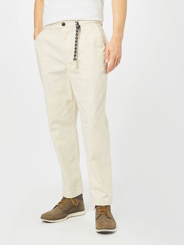 TOM TAILOR DENIM Regular Chino trousers in Beige: front