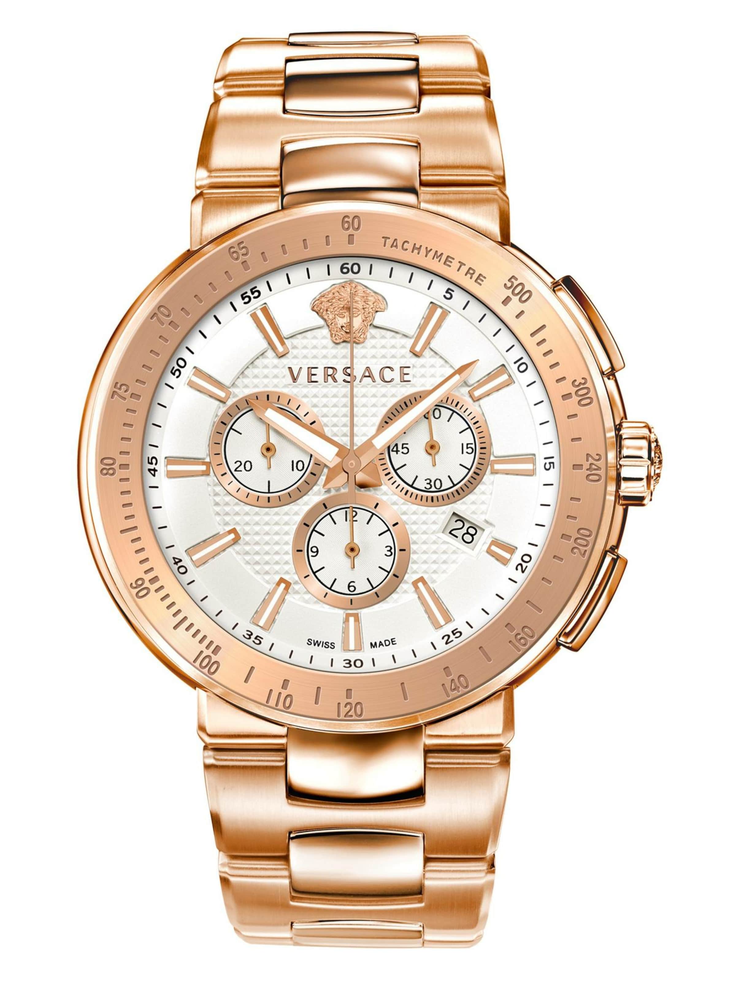 VERSACE Analoog horloge in Goud: voorkant